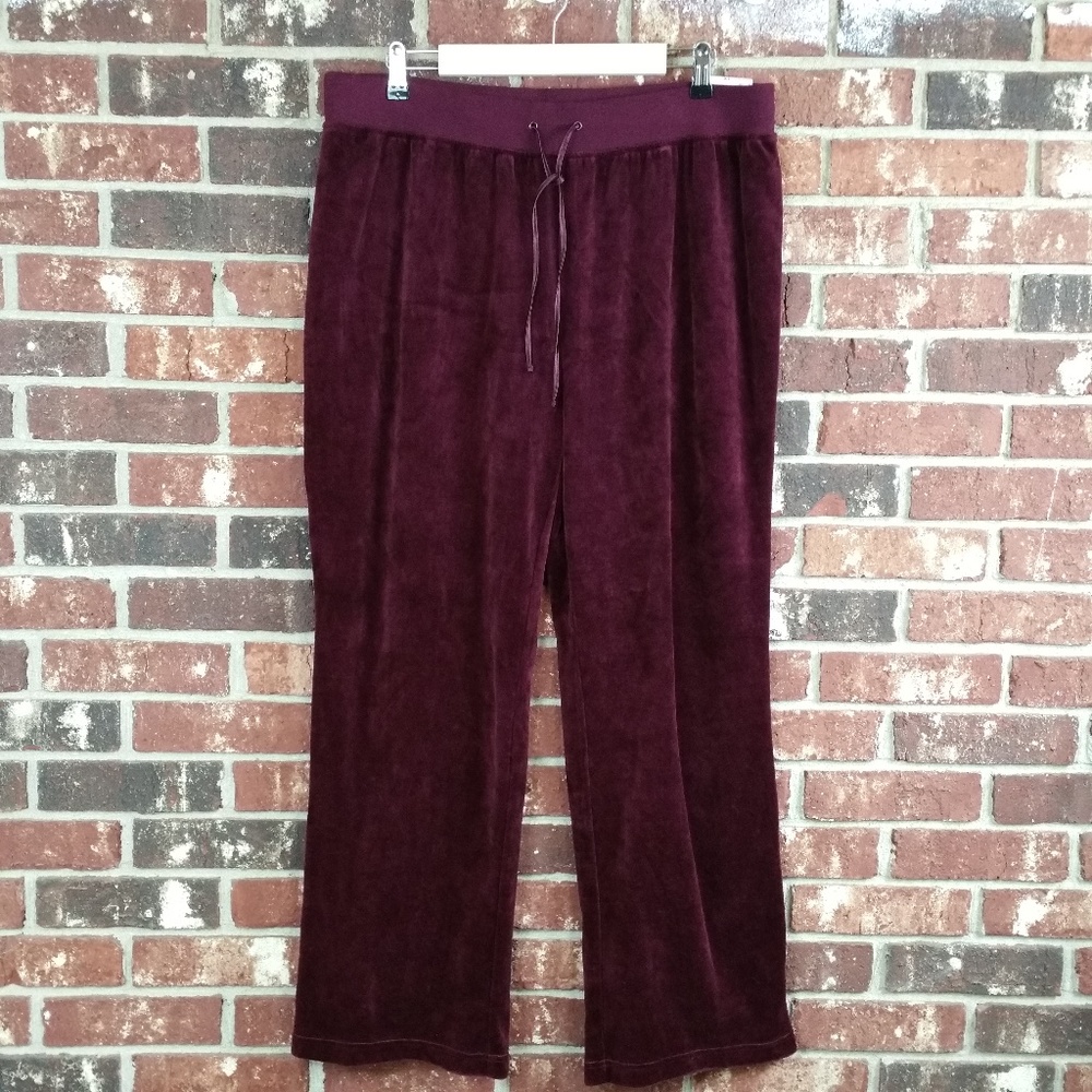 Made for Life Merlot Sorbet Velour Casual Pants